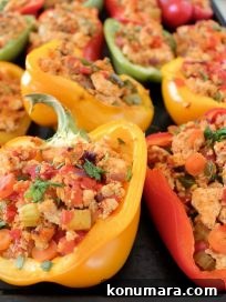 Buffalo Chicken Stuffed Peppers
