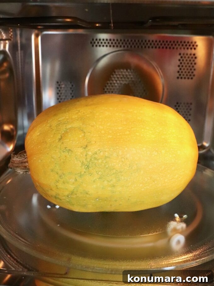 spaghetti squash in microwave