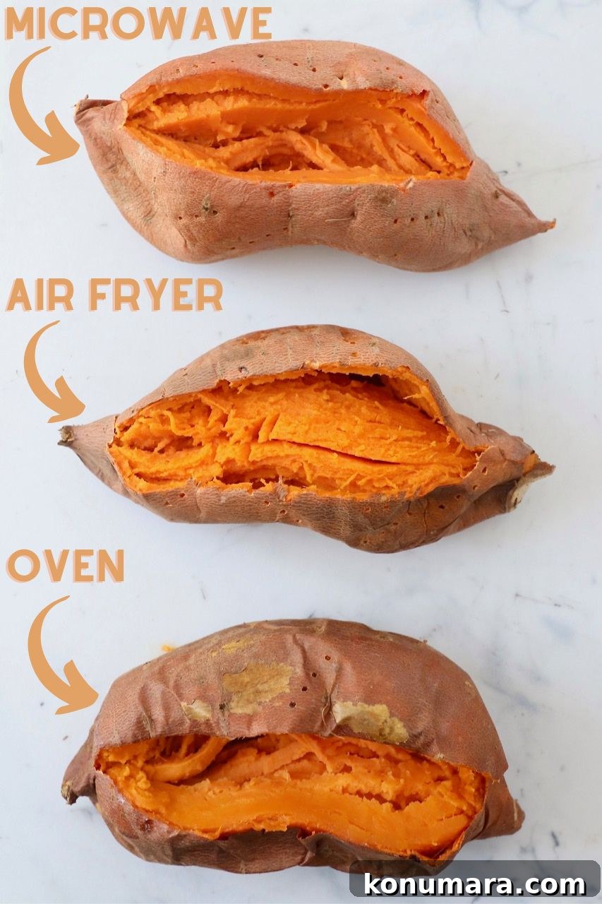 sweet potatoes on cutting board with text overlay on image
