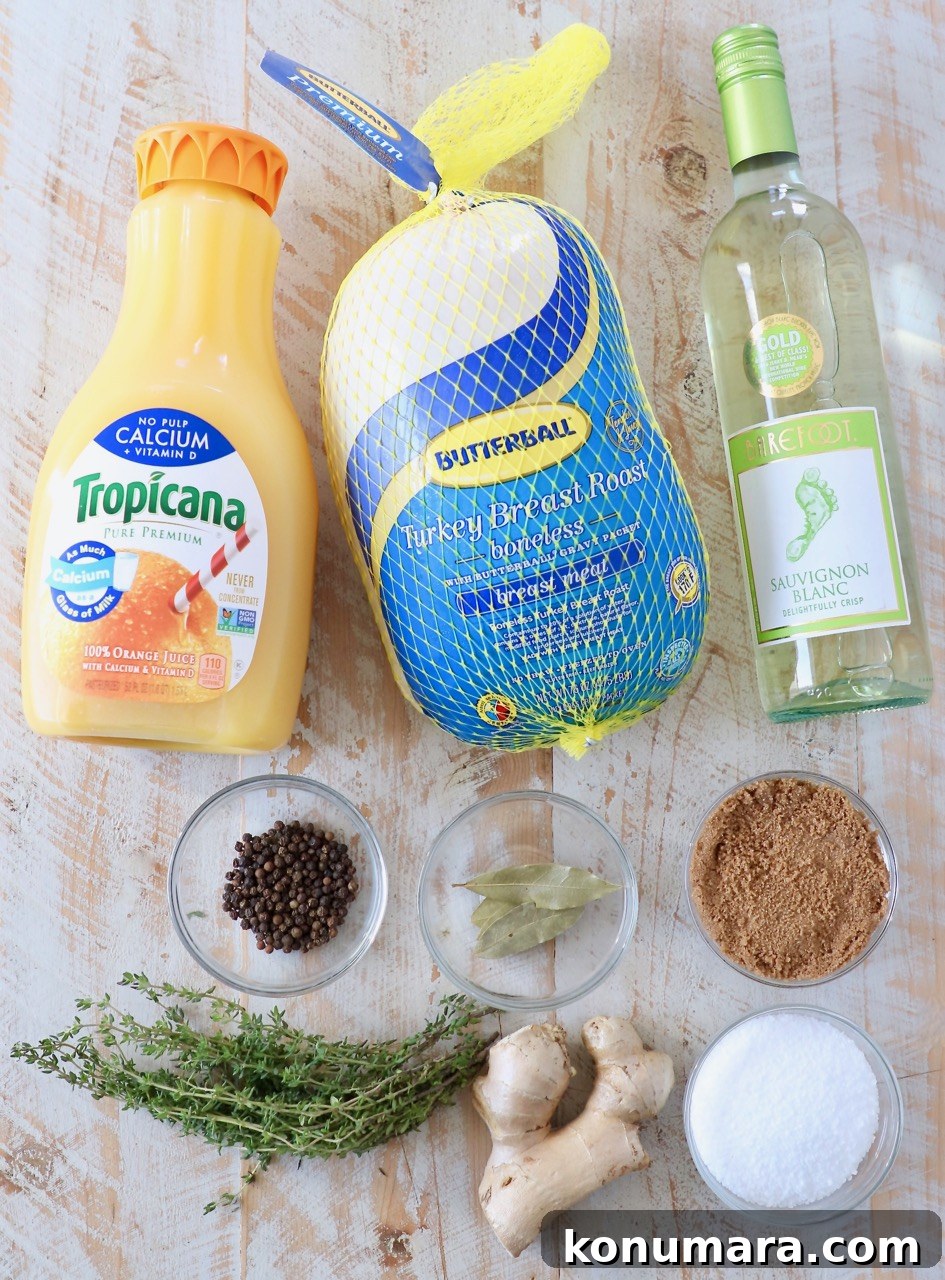 ingredients for turkey brine