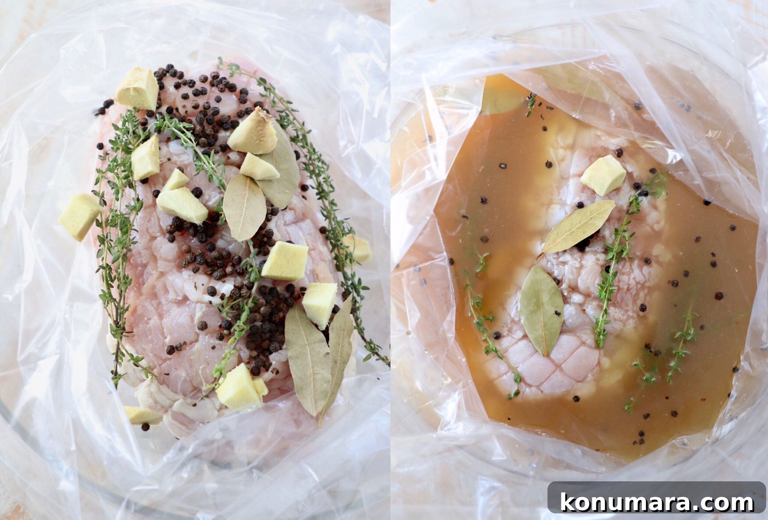 turkey breast in bag with white wine brine