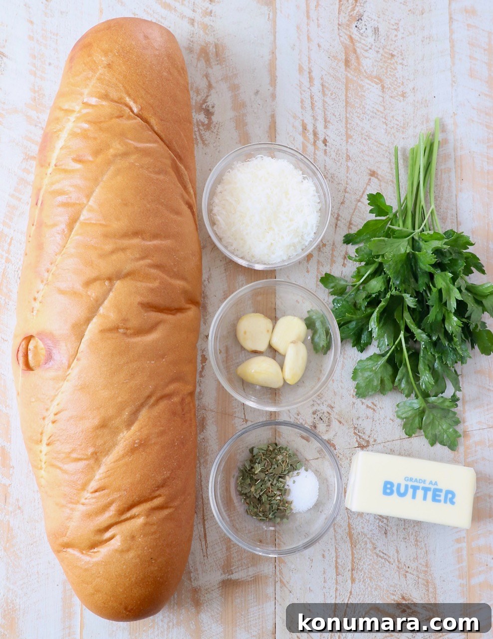 Crispy Garlic Bread with Herbed Butter 5 ingredients for homemade garlic bread