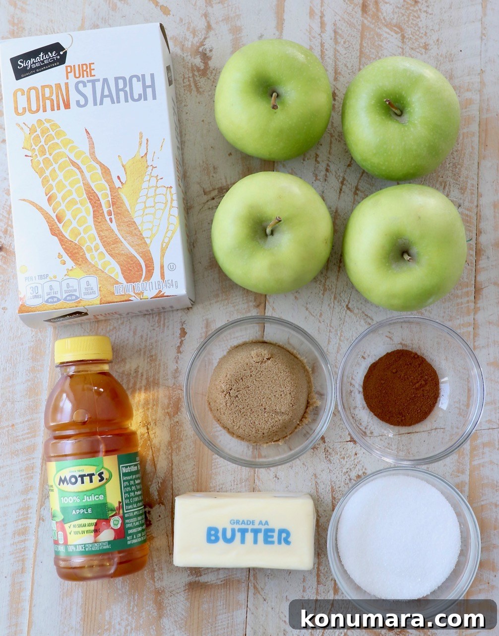 ingredients for apple pie filling
