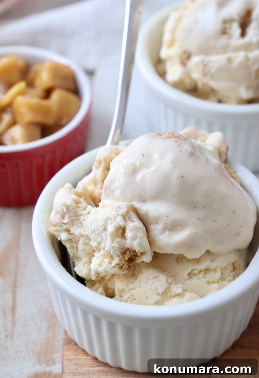 scoops of ice cream in small white bowls with spoon