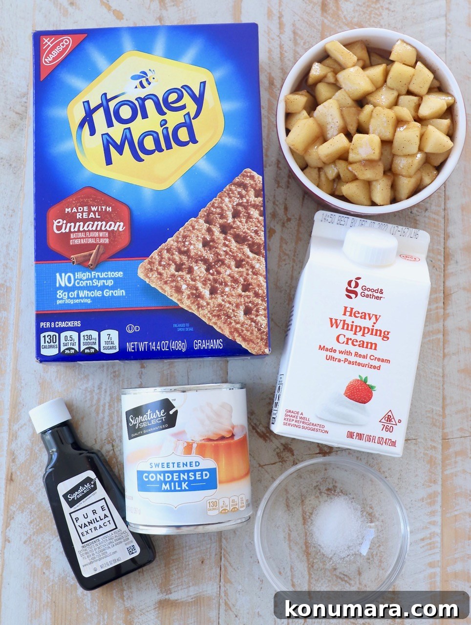 ingredients for apple pie ice cream
