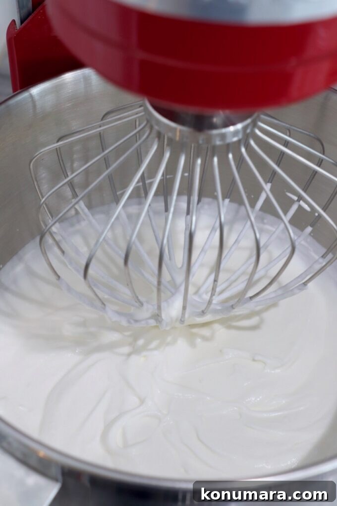 whipped heavy cream in stand mixer