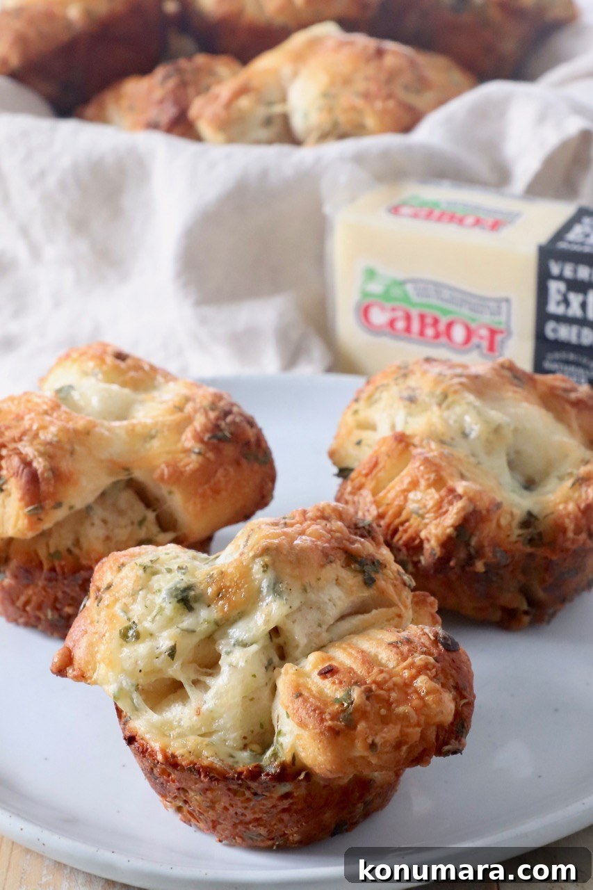 three pull apart rolls on plate