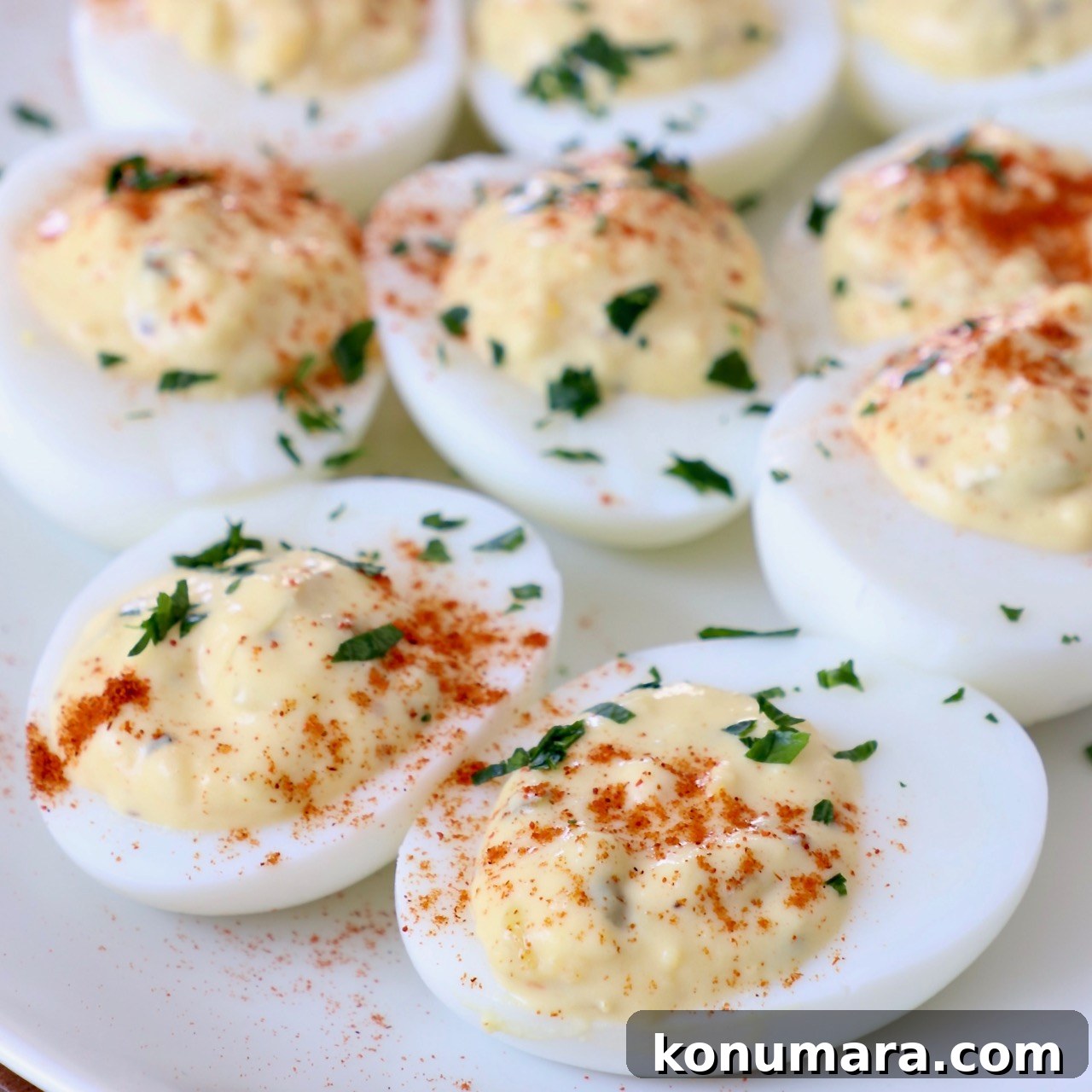 deviled eggs on plate