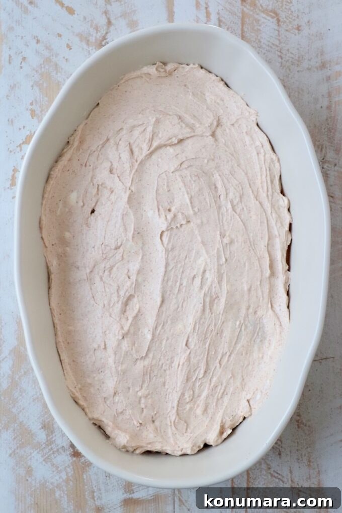 fajita seasoned cream cheese in casserole dish