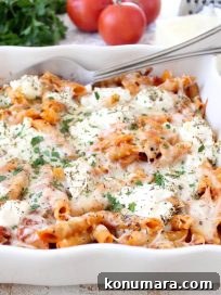 Three Cheese Baked Ziti