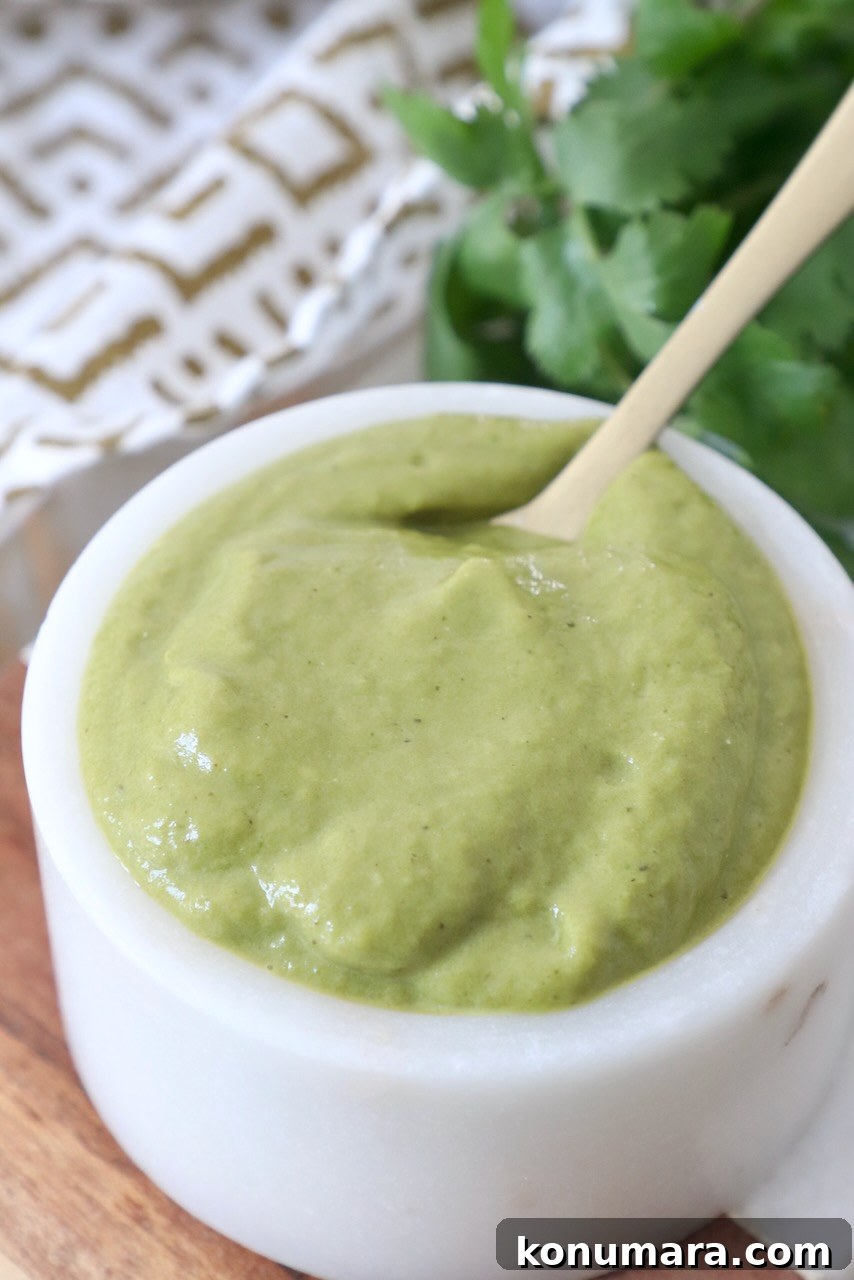 Roasted Poblano Sauce Recipe for Tacos and Enchiladas 5 poblano sauce in small bowl