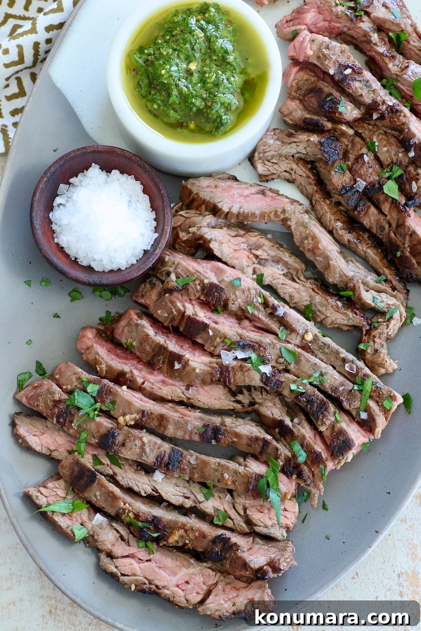 sliced grilled steak on plate