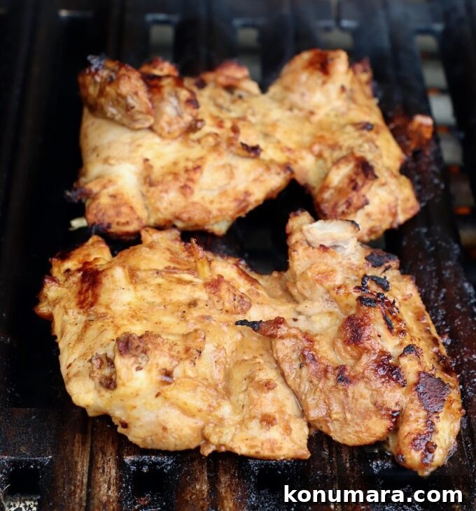 boneless chicken thighs on grill