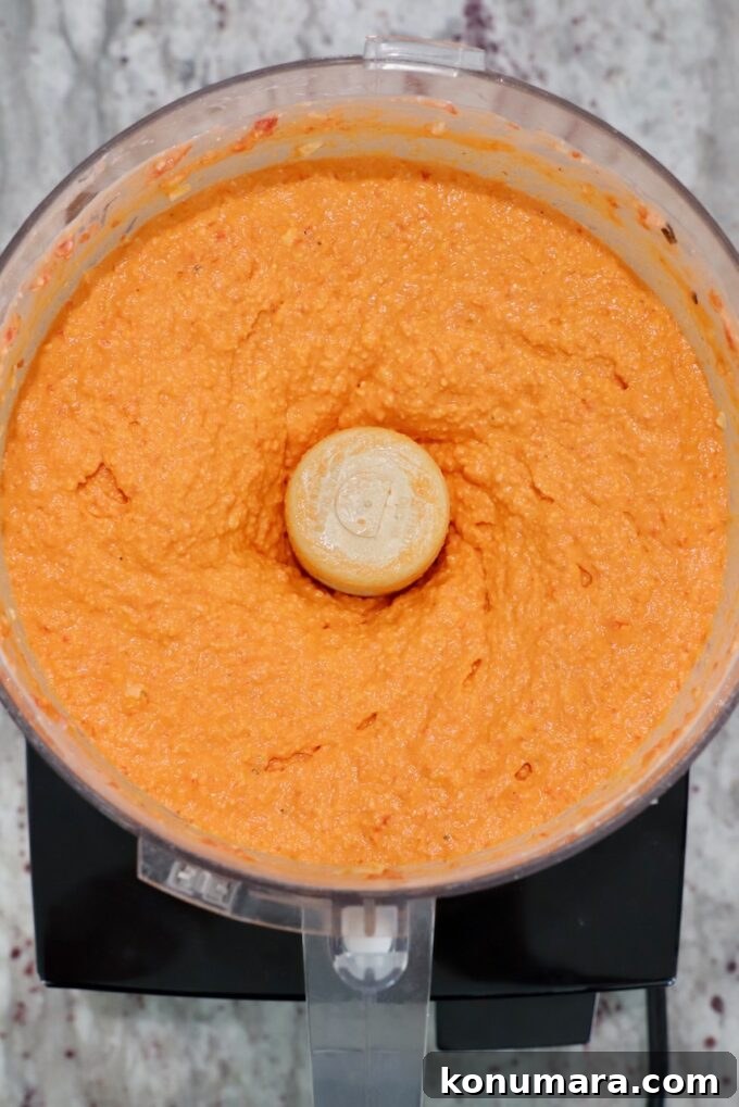 Spicy Whipped Feta Dip with Chili Oil and Herbs 5 blended spicy feta dip in food processor