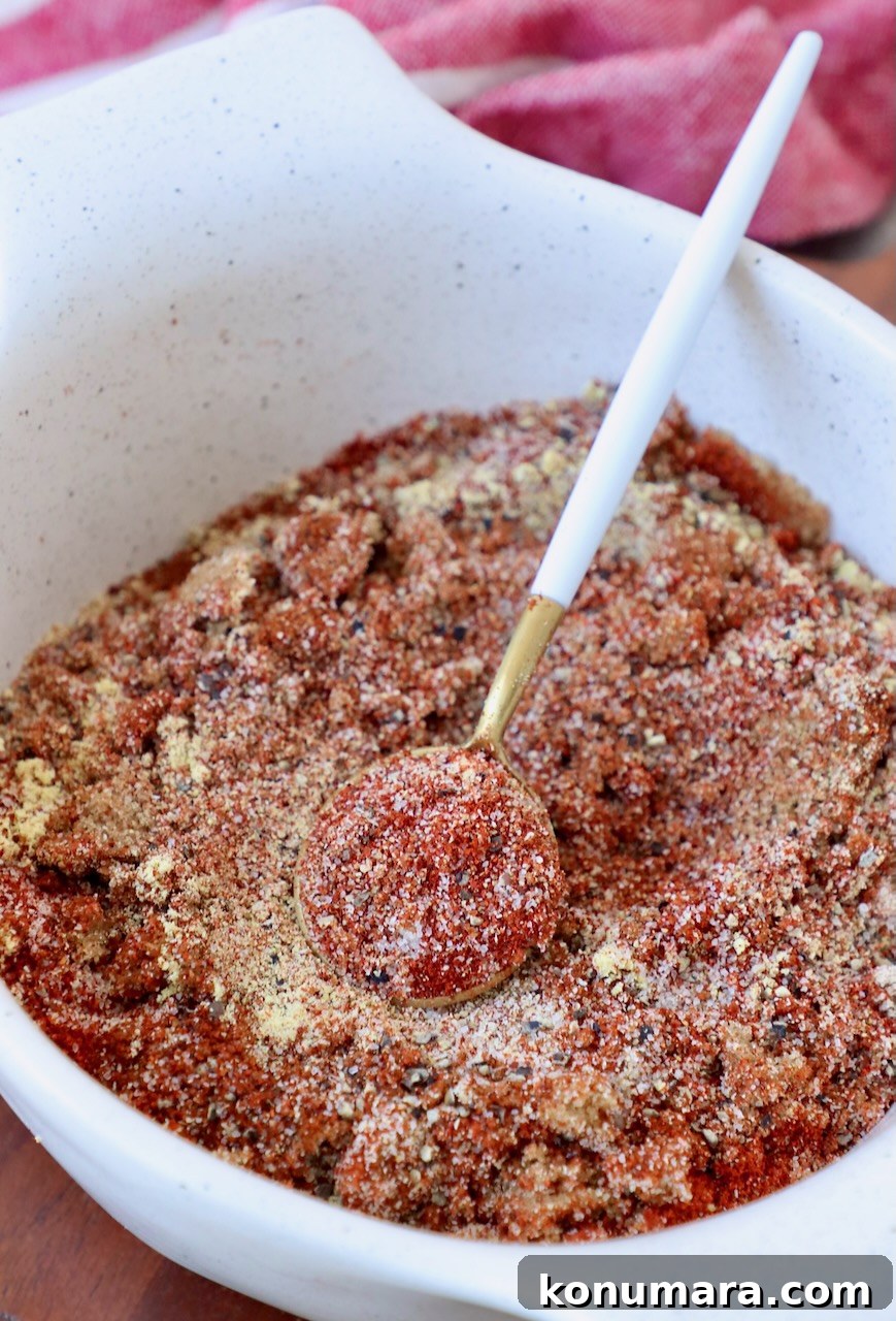 bbq seasoning in bowl with small spoon
