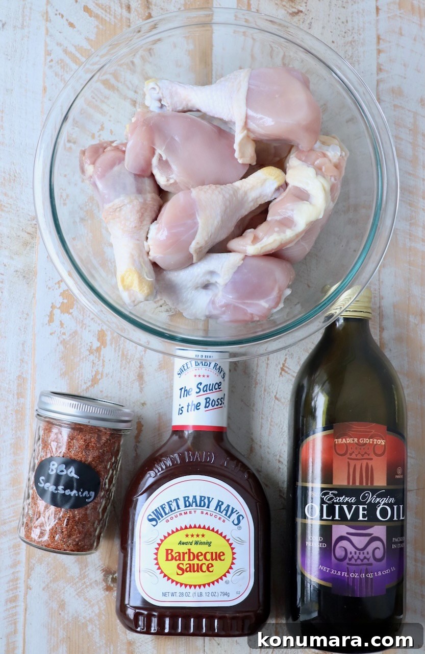 Juicy BBQ Chicken Recipe with Smoky Barbecue Sauce 3 ingredients for bbq chicken