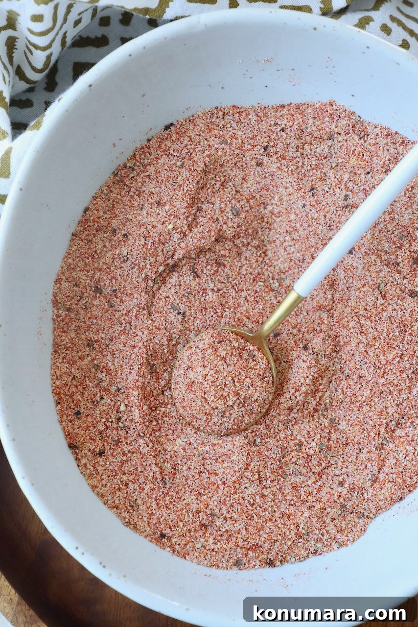fry seasoning in bowl with small spoon