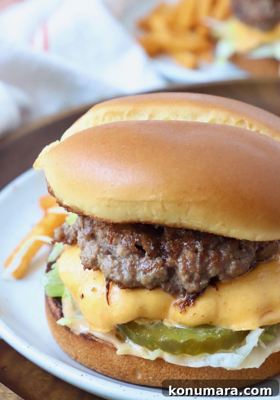 cheeseburger on plate