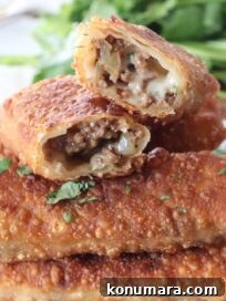 Cheeseburger Egg Rolls