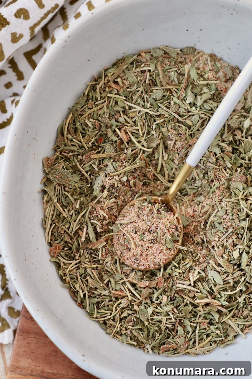 turkey seasoning in bowl with small spoon