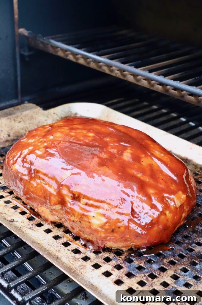 How to Smoke Meatloaf for Tender, Flavorful Results 7 bbq glazed meatloaf in smoker