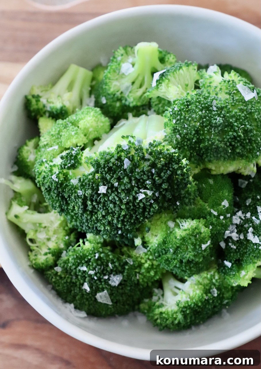 steamed broccoli in bowl