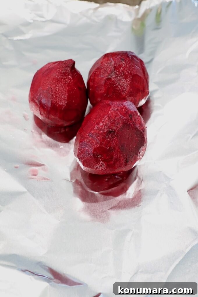 How to Cook Beets: Roast, Boil, and Sauté 4 raw peeled beets on a piece of foil
