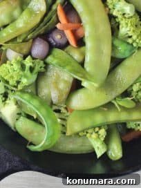 spiky broccoli, broccoflower, Romanesco broccoli, snow peas, pearl onions, carrots, garlic, winter vegetables, chicken broth