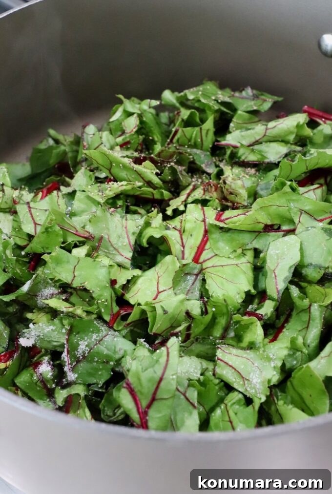 What to Do With Beet Greens: Recipes and Storage Tips 8 beet greens in a large pan