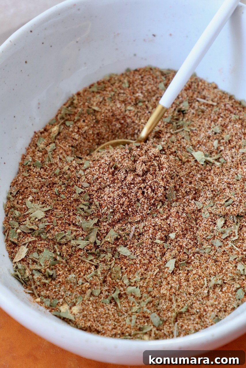 southwest seasoning in bowl with spoon