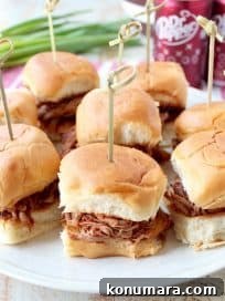 Dr Pepper Pulled Pork Sliders