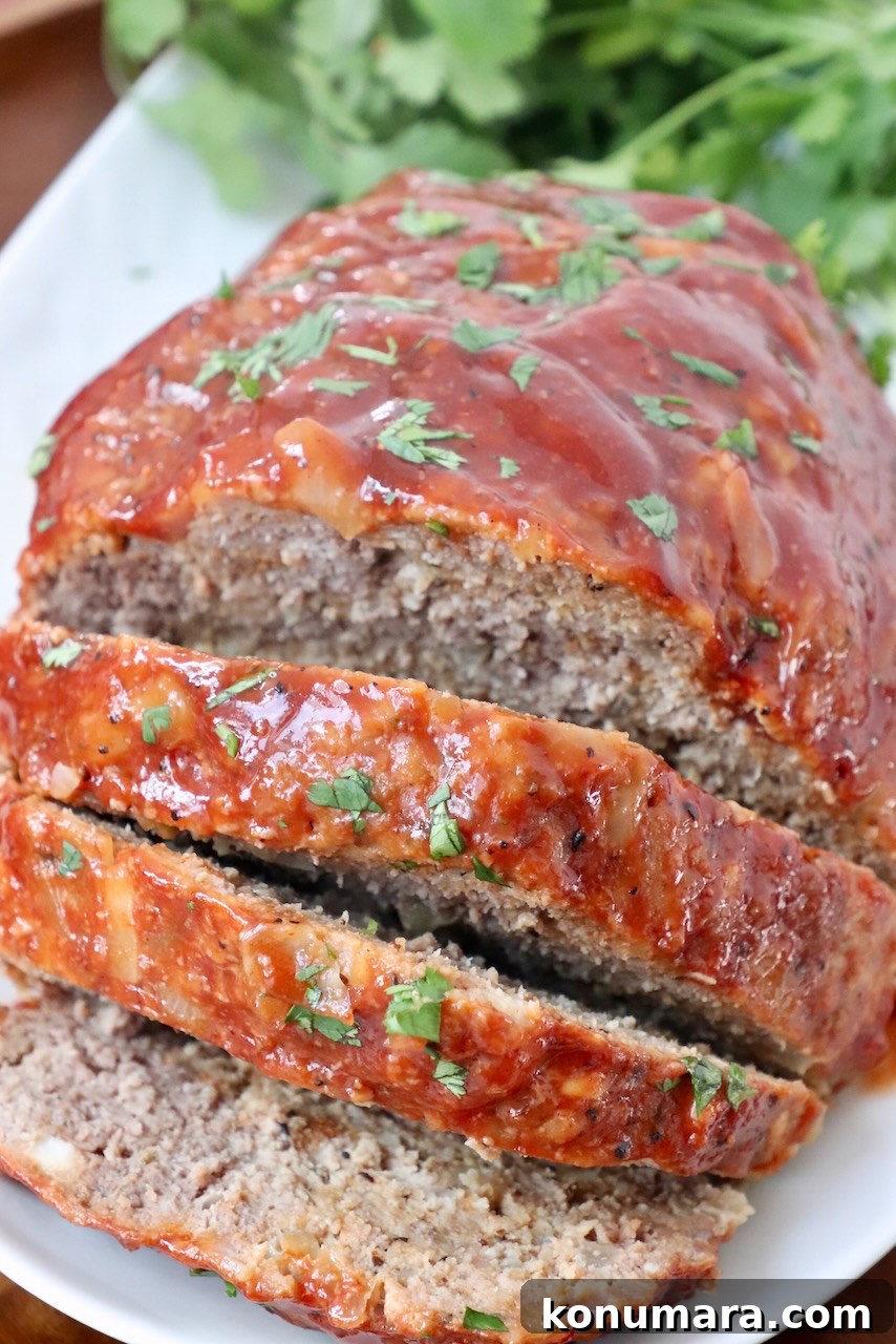 meatloaf sliced on a plate