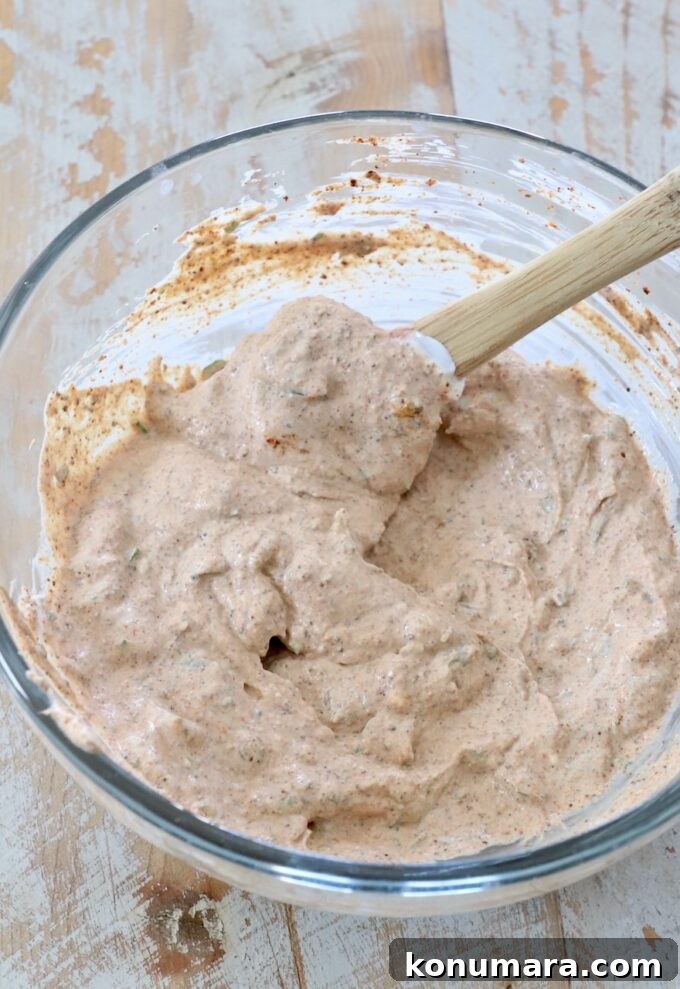 southwest salad dressing mixed up in a bowl