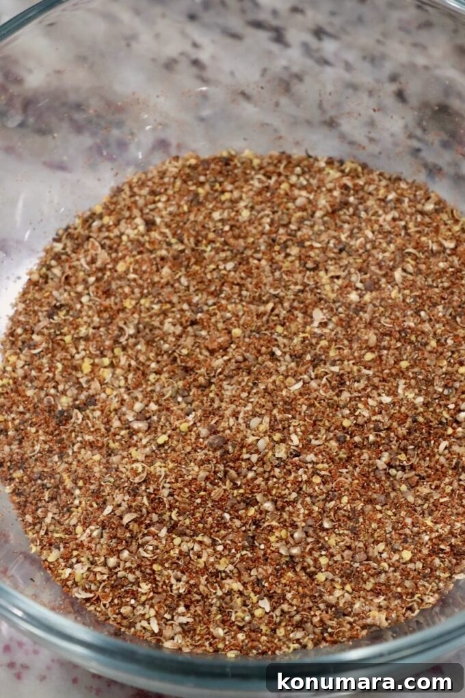 pastrami seasoning in glass bowl