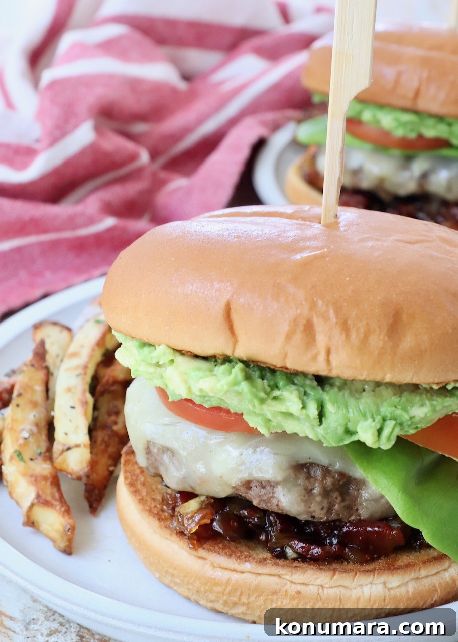 burger on plate with fries