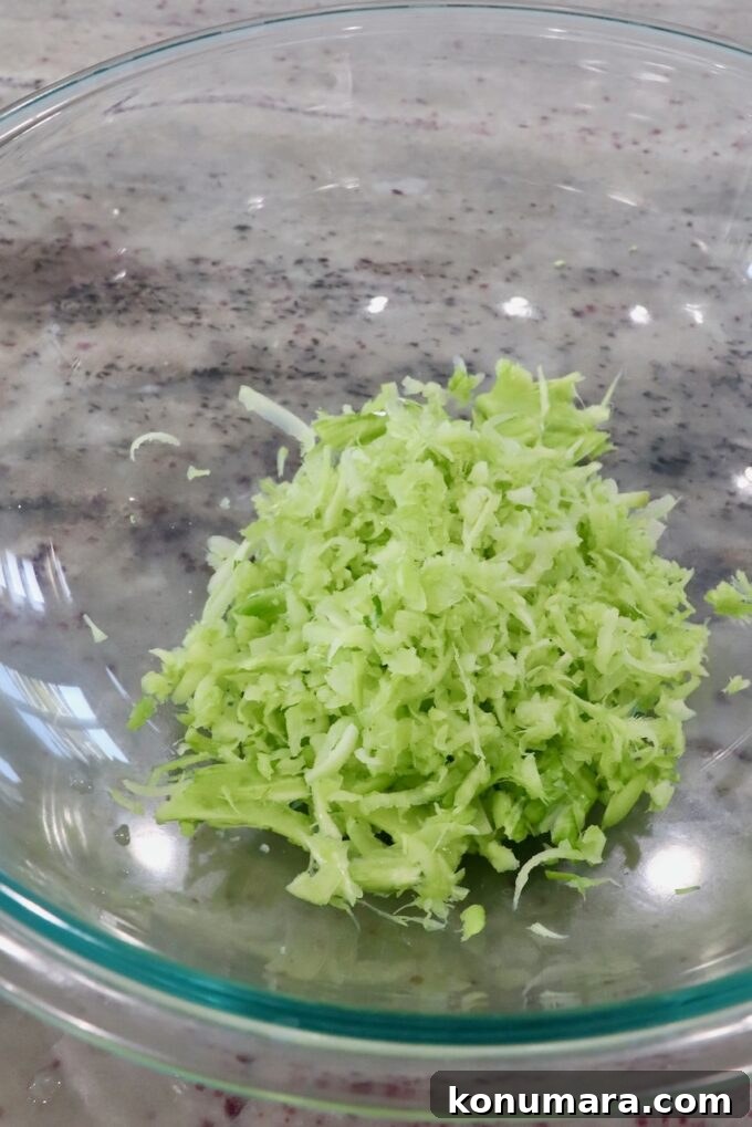 Crunchy Broccoli Slaw Recipe with Creamy Dressing 6 shredded broccoli in bowl