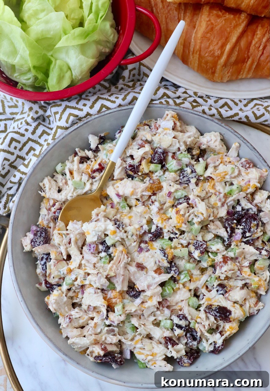 Classic Creamy Chicken Salad with Celery and Fresh Herbs 2 chicken salad in bowl with spoon