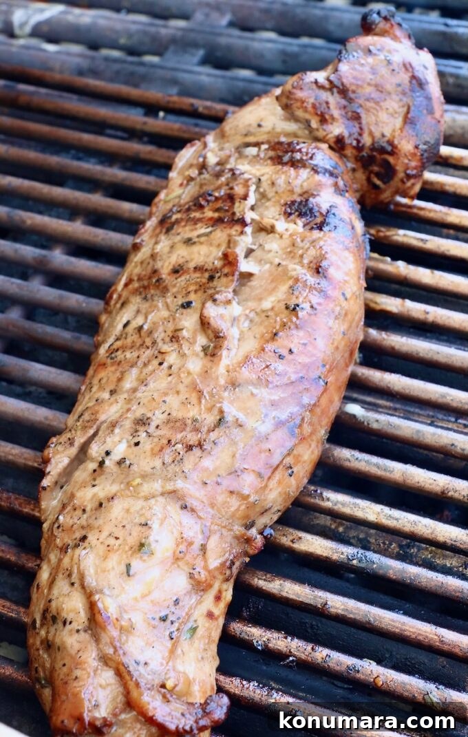 Savory Pork Tenderloin Marinade for Tender, Juicy Meat 6 marinated grilled pork tenderloin on grill