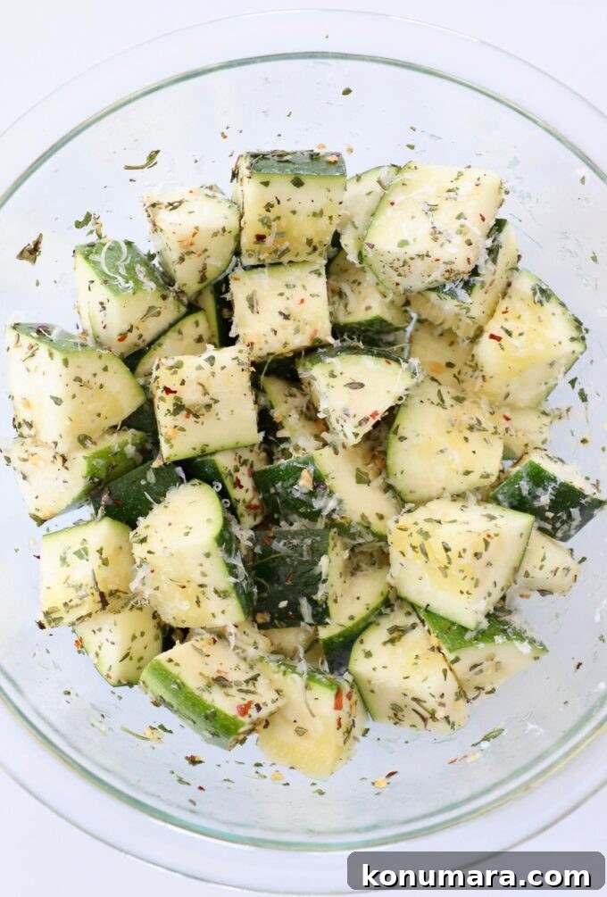 How to Cook Zucchini: Roast, Saute, Grill, Stir-Fry 12 seasoned diced zucchini in bowl