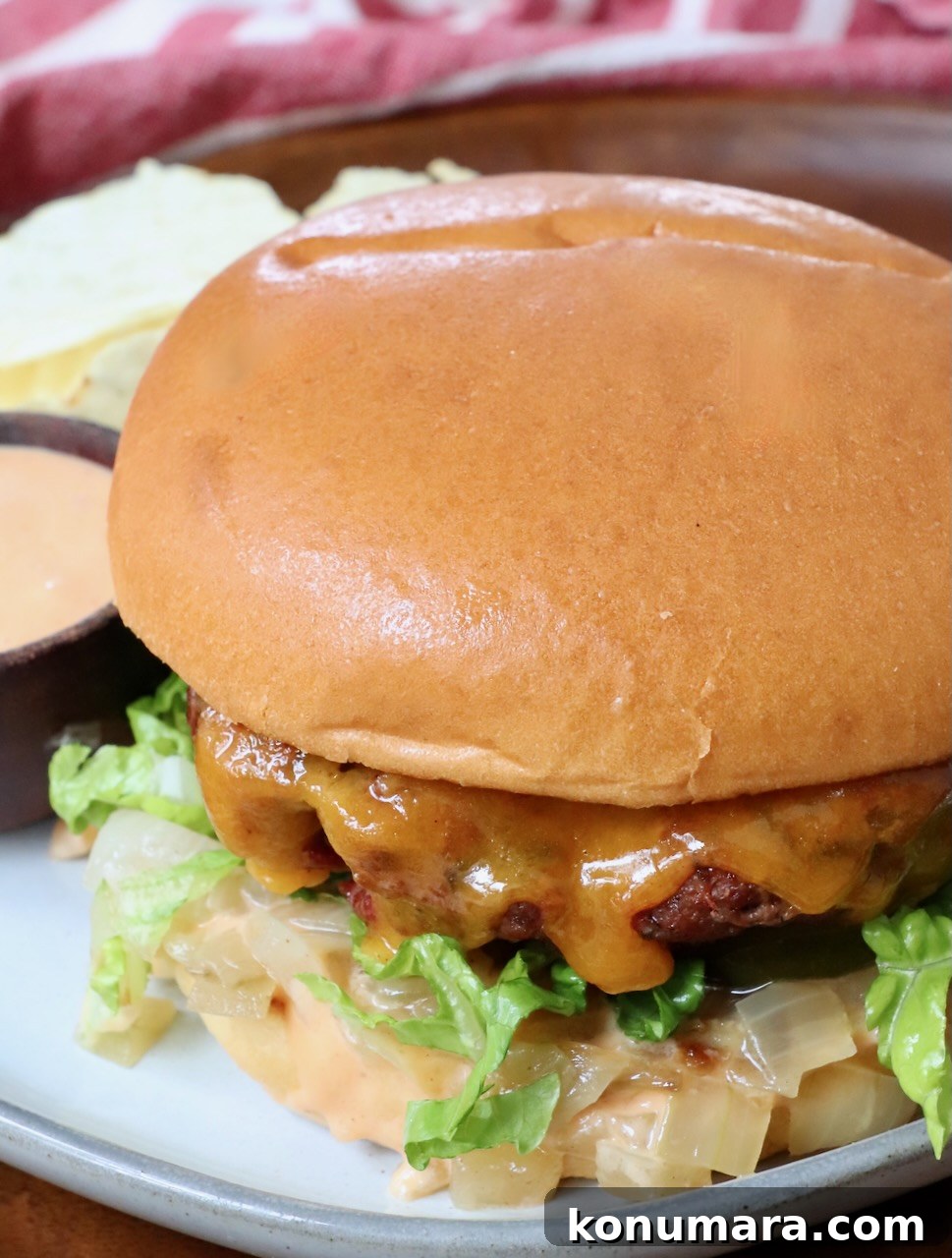 cheeseburger on plate