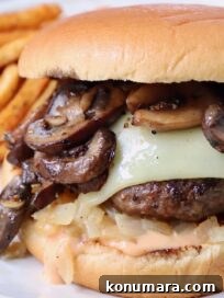 Mushroom Swiss Burger