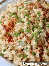 creamy macaroni salad in bowl