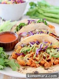 Buffalo Cauliflower Tacos
