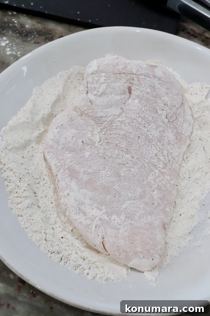 Crispy Parmesan-Crusted Chicken Recipe 7 chicken breast coated in flour