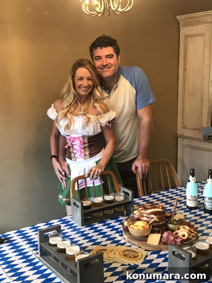 Oktoberfest Charcuterie Board: German Meats and Beer Pairings 6 Oktoberfest party set up with man and woman in German attire