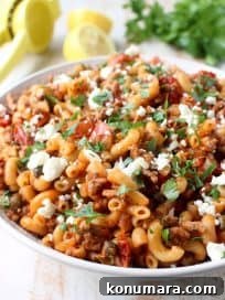 One Pot Greek Pasta