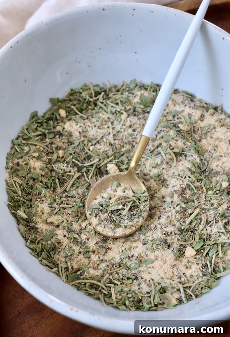 pot roast seasoning in a bowl with a spoon