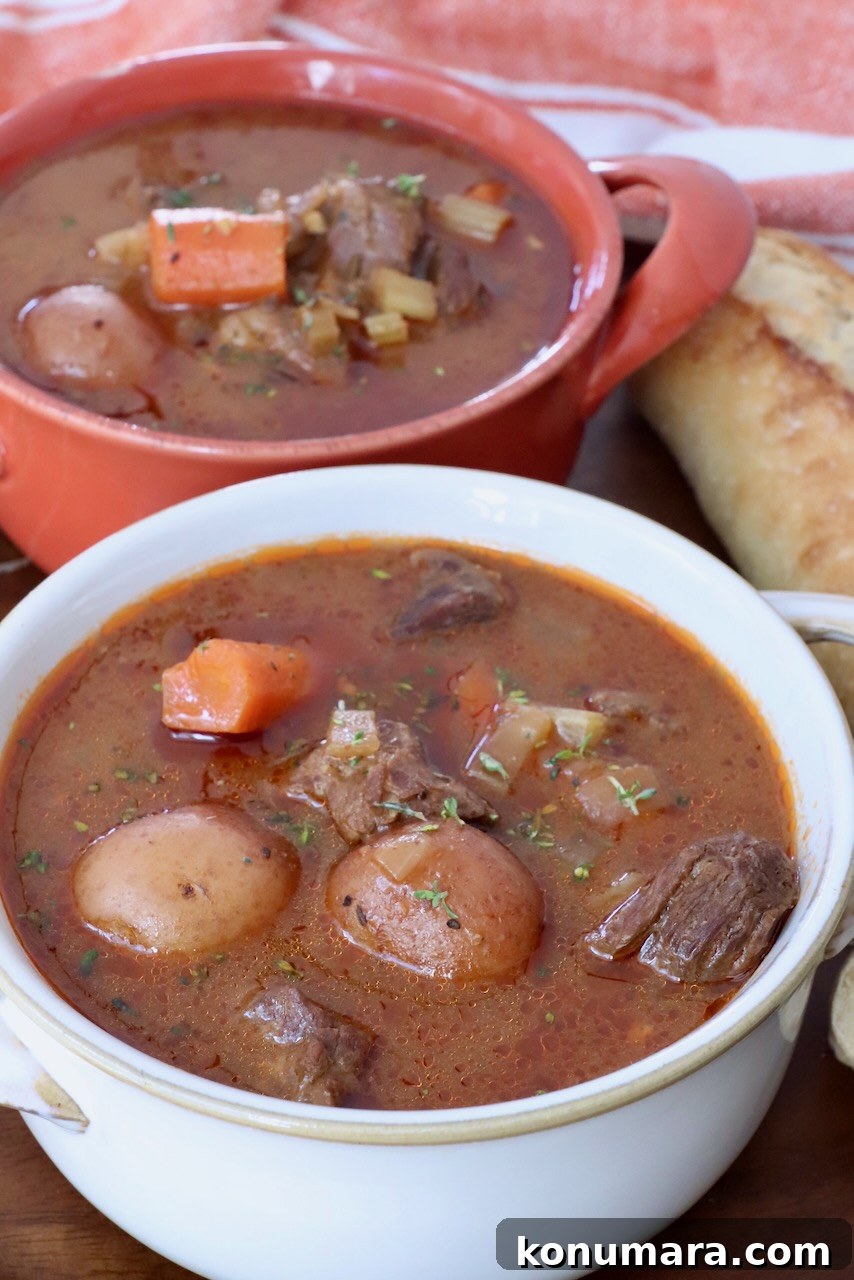 Homemade Beef Stew Seasoning for Rich Savory Flavor 4 beef stew in bowls