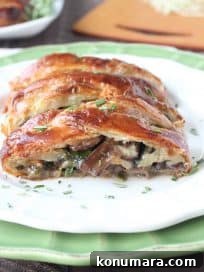 Cheesy Mushroom Spinach Puff Pastry