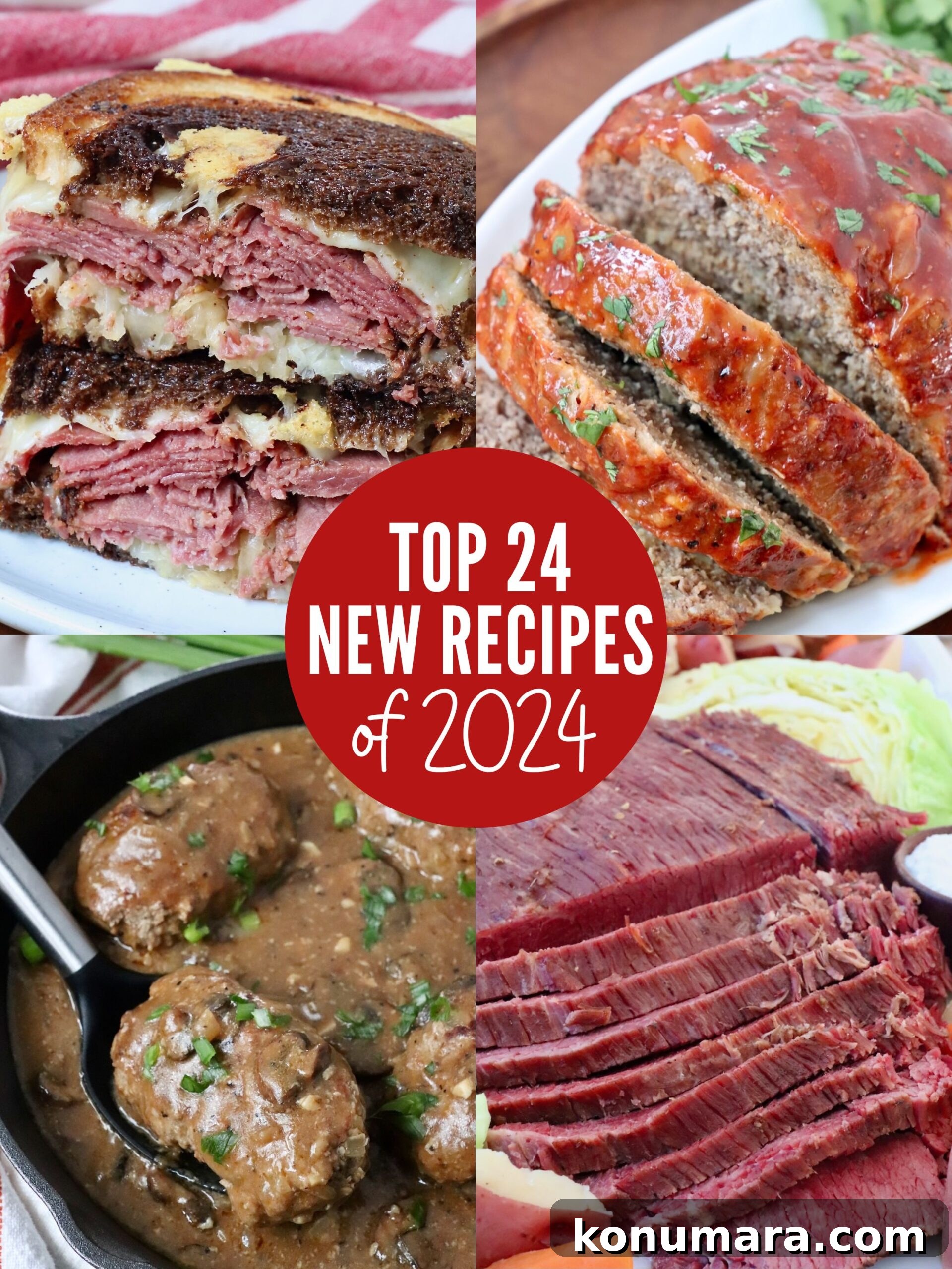 collage of images showing different recipes